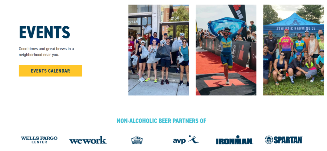 Athletic Brewing赞助铁人三项赛和体育活动现场展示