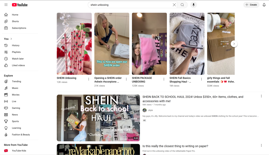 Temu Shein Anker品牌UGC开箱视频数据对比