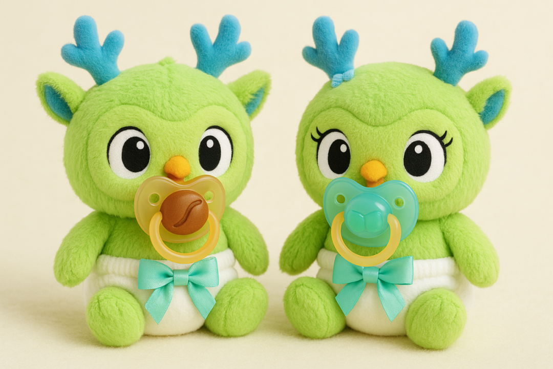 多邻国与瑞幸联名婚礼活动海报及周边展示