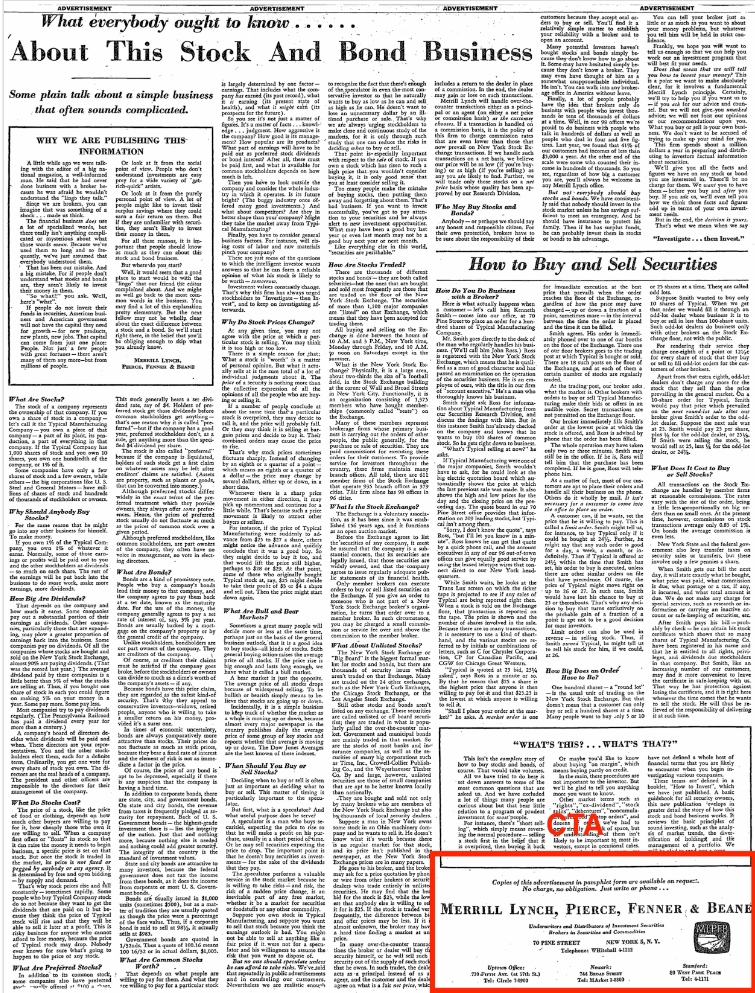 1948年美林证券《纽约时报》整版6450字广告原版截图