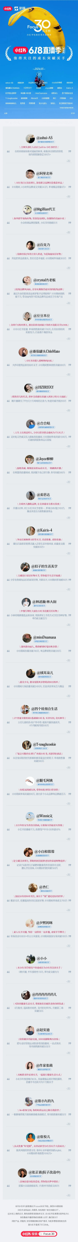 小红书618 Focus 30买手榜特别版:多元化买手画像展示