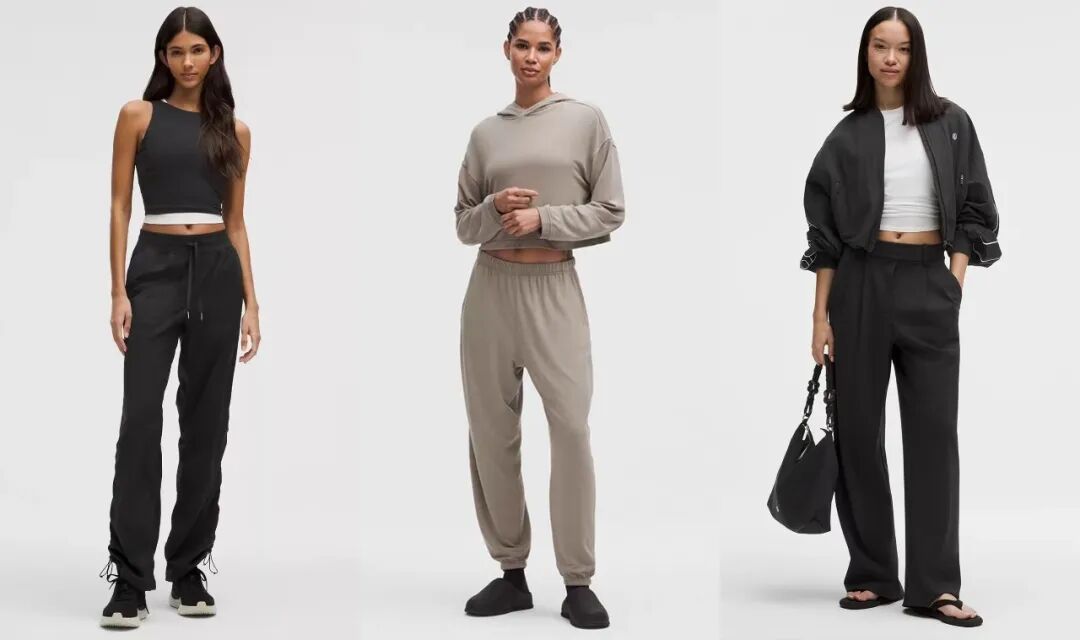 lululemon宽松休闲裤系列模特穿搭：Dance Studio、Becalm、Daydrift